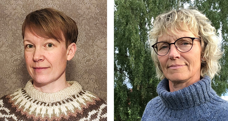 Två porträttfoton i collage.